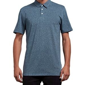 Volcom Boys Short Sleeve Blue/Green Polo Shirt Size XL